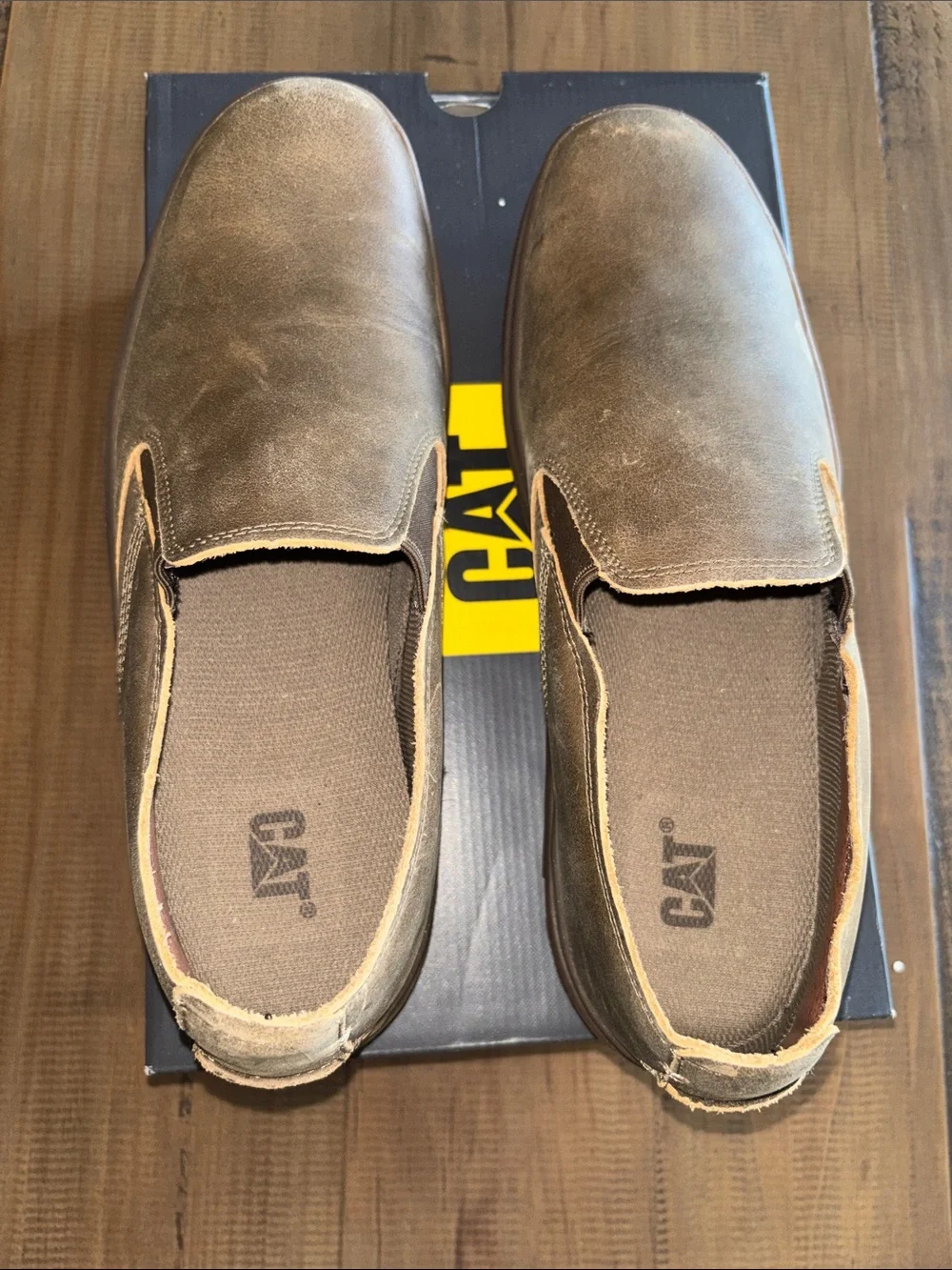 CAT Men’s Brown Fused Slip-On Work Shoe size 12 nwt nib new!